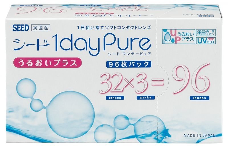 シード 1dayPureうるおいプラス 96枚パック｜1日使い捨てコンタクト
