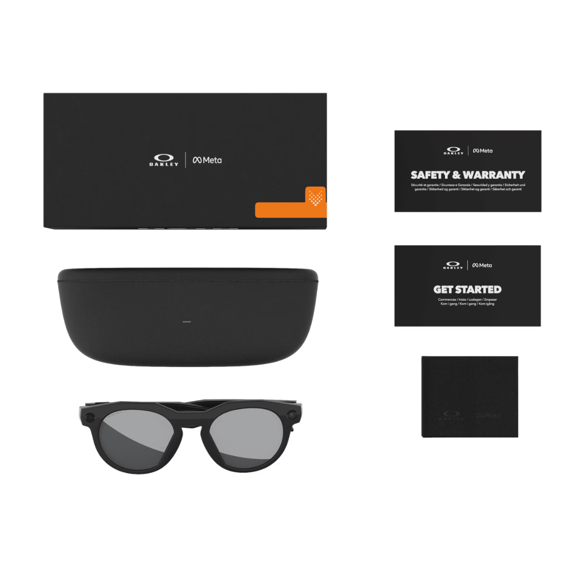 オークリー×Meta Meta HSTN Black (ブラック) / Prizm Black Polarized (プリズム ブラック 偏光レンズ) スマートグラス AIメガネ 付属品画像